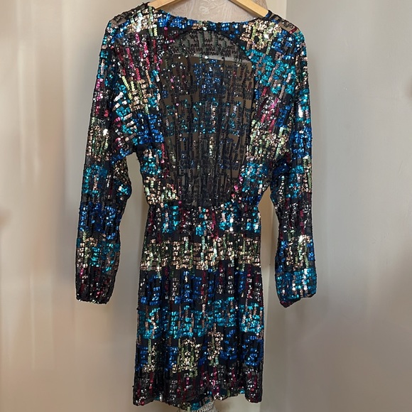 Zara Multicolor Sequence Dress Size Small - Picture 14 of 17